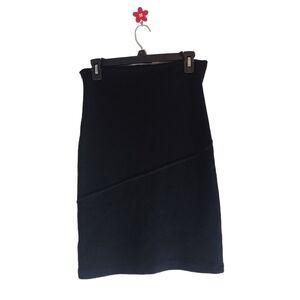 What Comes Around Goes Around Merino Wool Black Pencil Skirt Small Preowned
